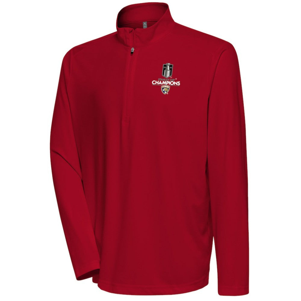 NHL Florida Panthers Fanatics 2025 Stanley Cup Champions Flex Quarter-Zip Pullover - Red
