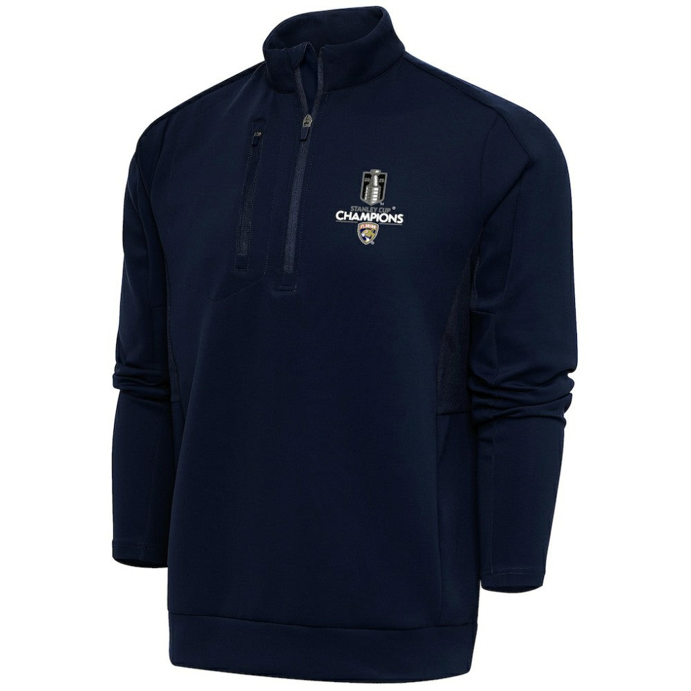 NHL Florida Panthers Fanatics 2025 Stanley Cup Champions Genesis Quarter-Zip Pullover - Navy