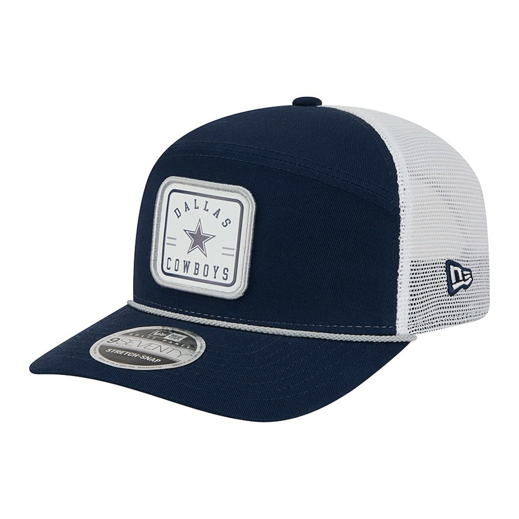 Dallas Cowboys New Era Quick Strike Split Panel 9SEVENTY Stretch-Snap Trucker Hat Navy