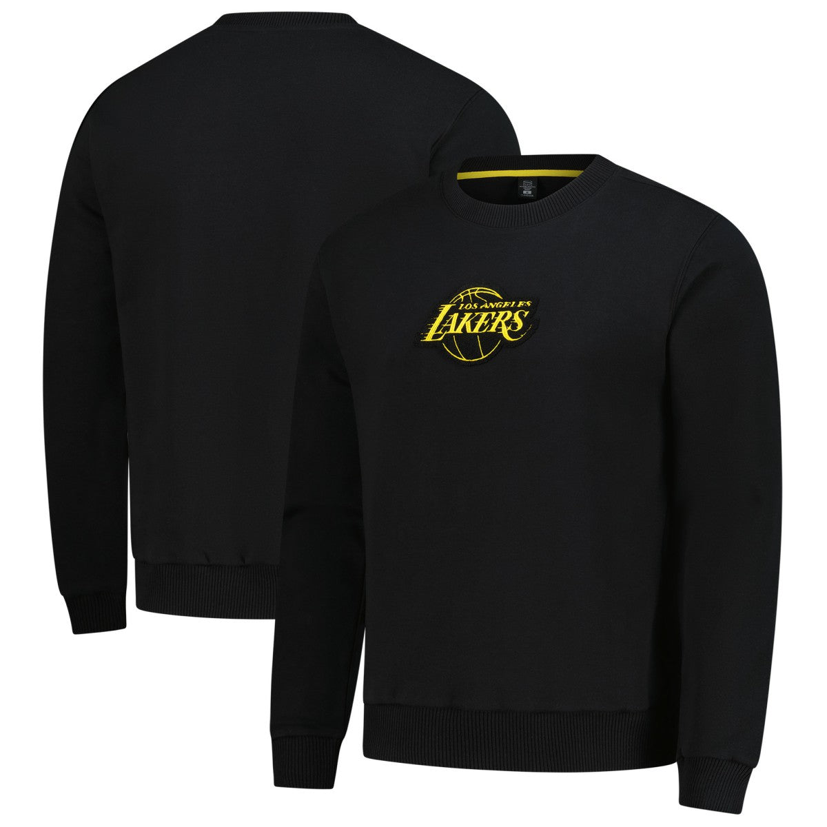 Los Angeles Lakers Stadium Essentials Unisex Club Level Chenille Sweatshirt Black