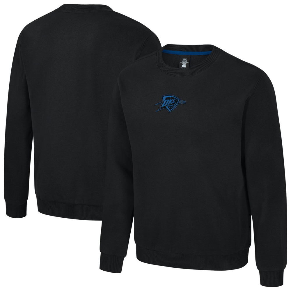 Oklahoma City Thunder Stadium Essentials Unisex Club Level Chenille Sweatshirt Black