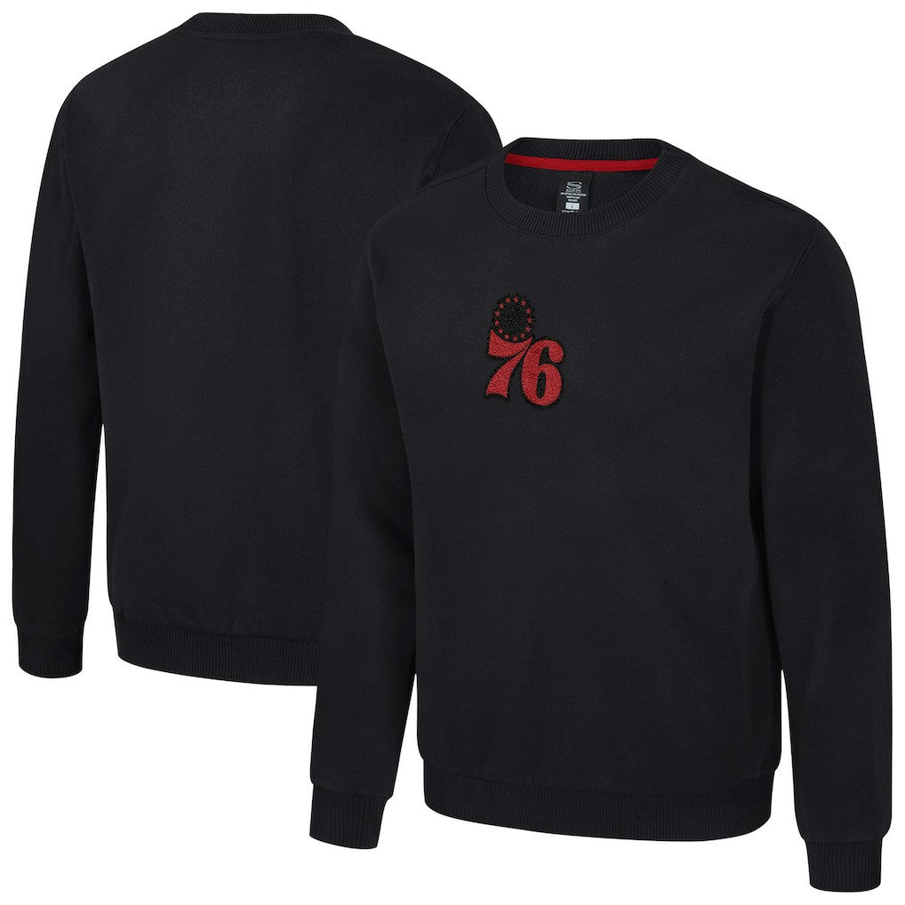 Philadelphia 76ers Stadium Essentials Unisex Club Level Chenille Sweatshirt Black