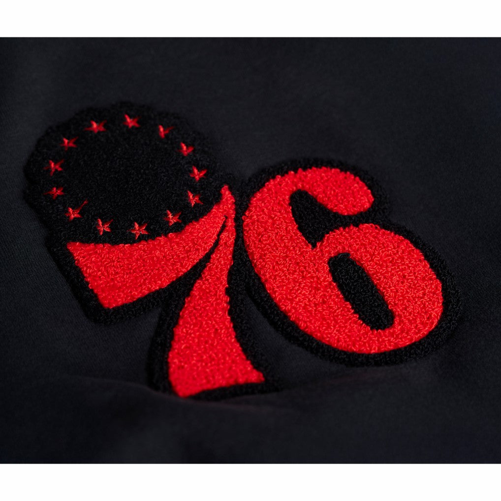 Philadelphia 76ers Stadium Essentials Unisex Club Level Chenille Sweatshirt Black