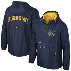 Golden State Warriors Stadium Essentials Unisex Compete Quarter-Zip Hoodie Jacket Navy