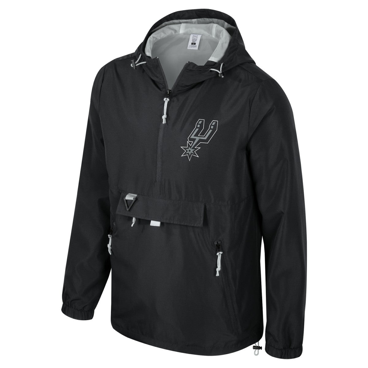 San Antonio Spurs Stadium Essentials Unisex Compete Quarter-Zip Hoodie Jacket Black
