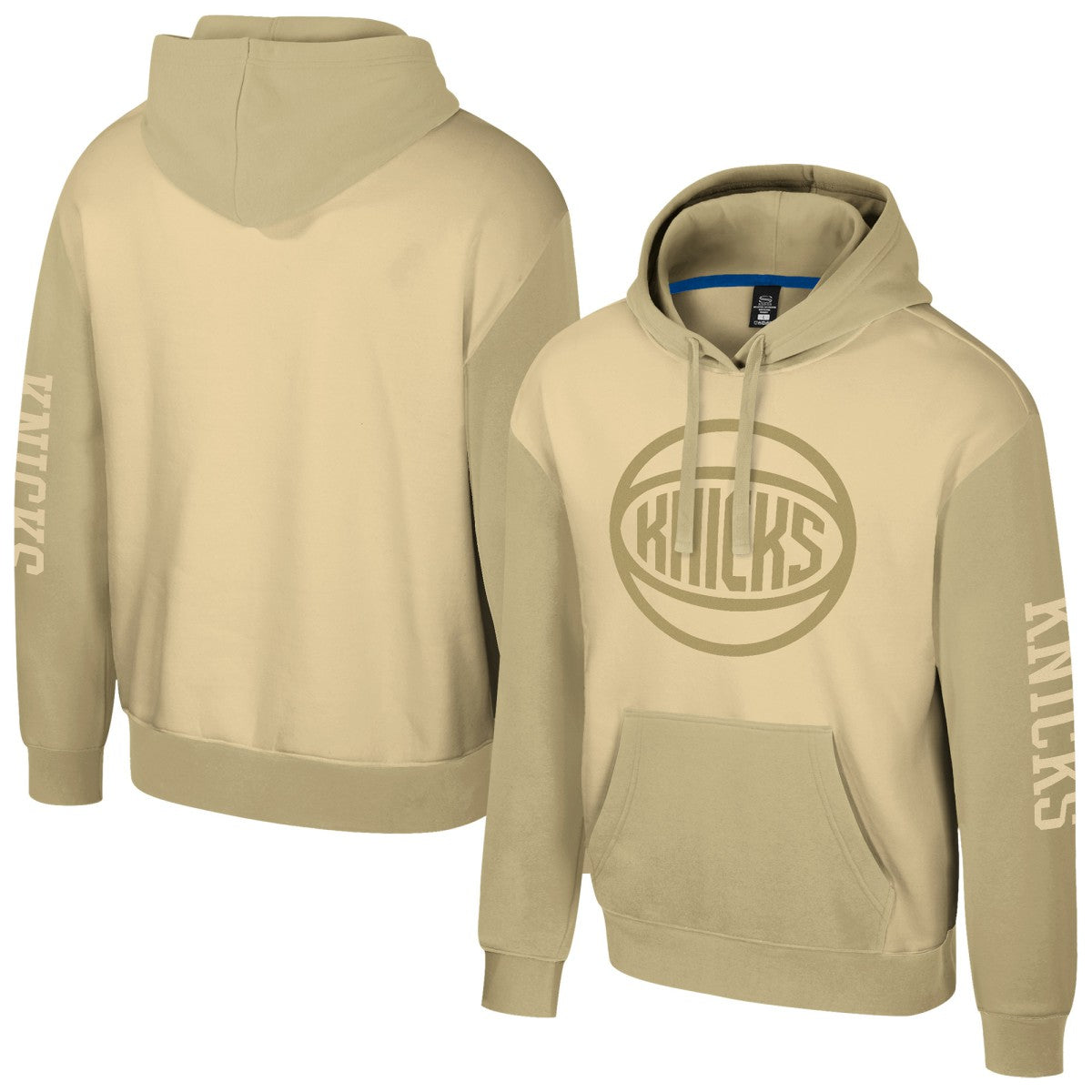 New York Knicks Stadium Essentials Unisex Rafters Burst Hoodie Khaki