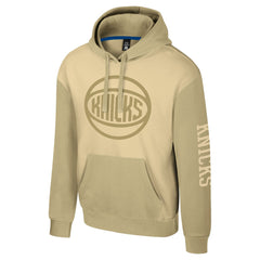 New York Knicks Stadium Essentials Unisex Rafters Burst Hoodie Khaki