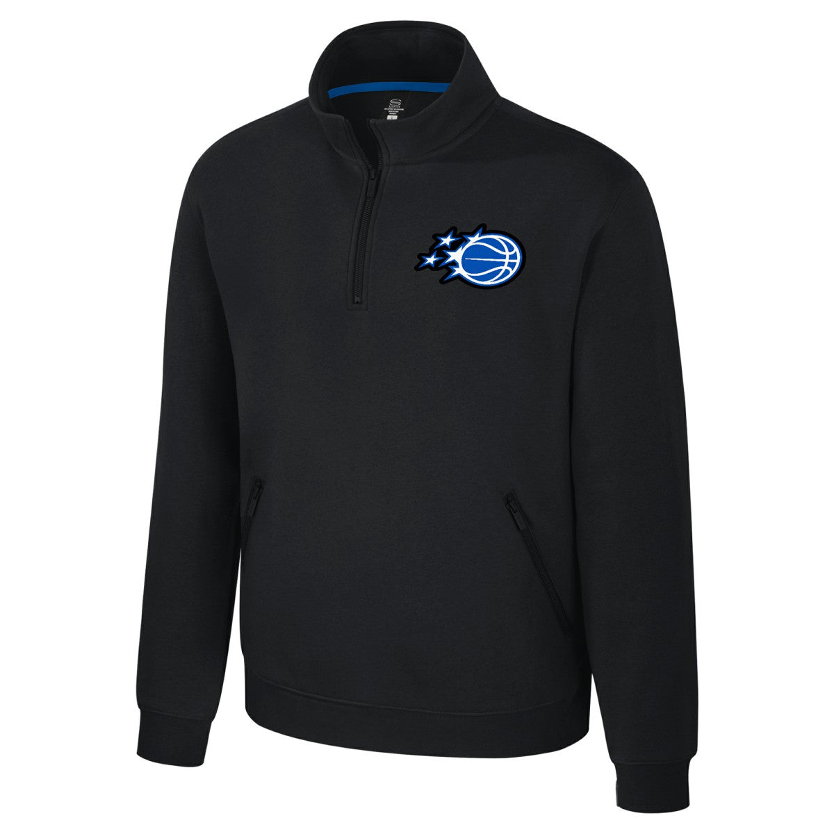 Orlando Magic Stadium Essentials Unisex Varsity Trainer Quarter-Zip Pullover Black