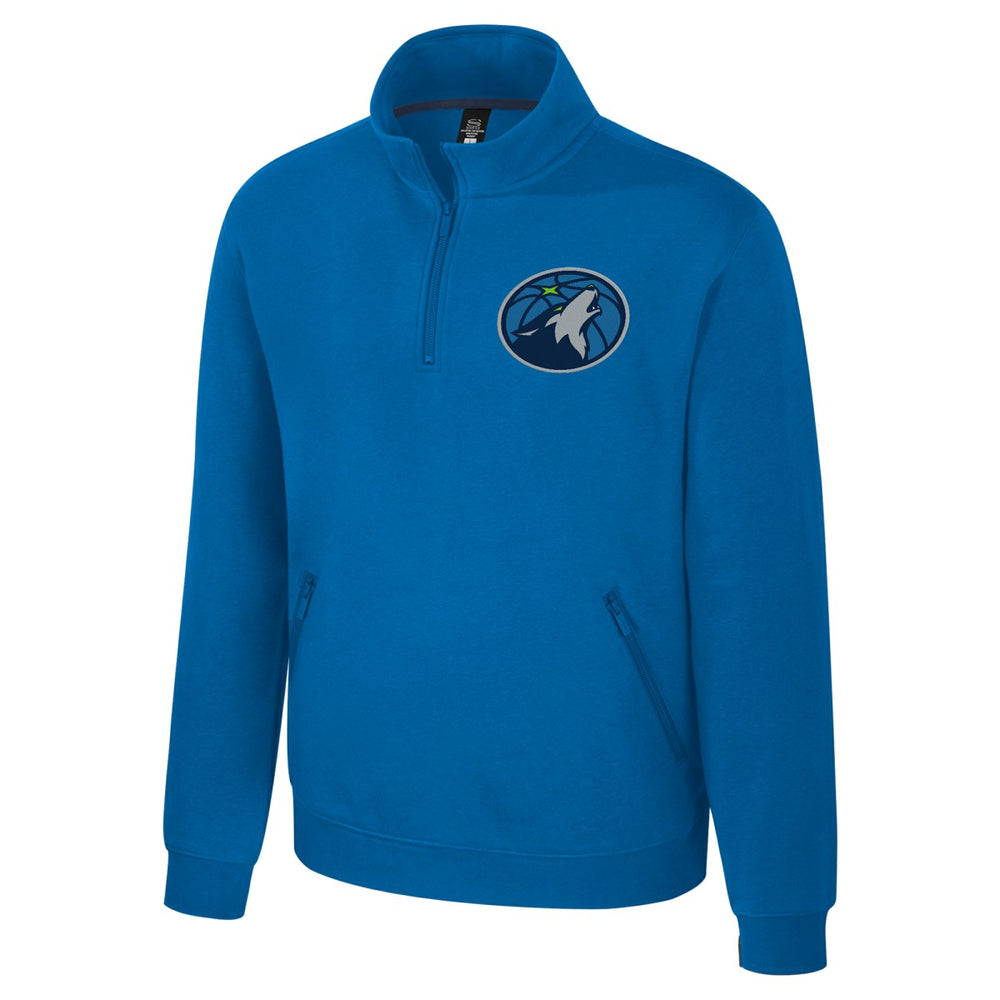 Minnesota Timberwolves Stadium Essentials Unisex Varsity Trainer Quarter-Zip Pullover Blue