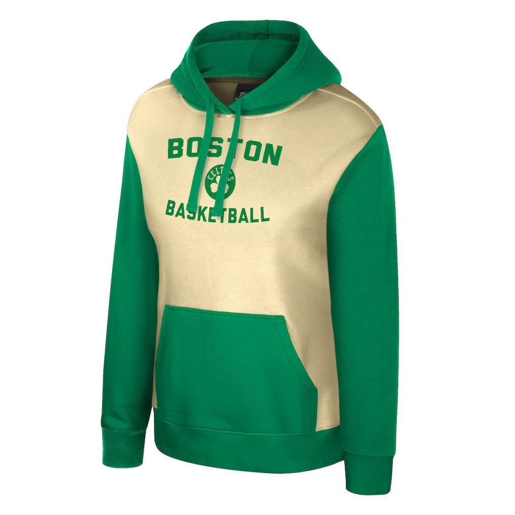 Boston Celtics Stadium Essentials Women's Rafters Road Trip Hoodie Cream