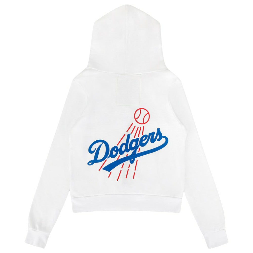 Los Angeles Dodgers Aviator Nation x MLB Unisex Five-Stripe Tri-Blend Full-Zip Hoodie - White Hoodies