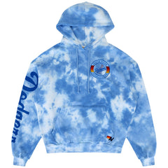Los Angeles Dodgers Aviator Nation x MLB Unisex Tie-Dye Tri-Blend Hoodie - Light Blue Hoodies
