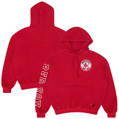 Boston Red Sox Aviator Nation x MLB Unisex Tri-Blend Pullover Hoodie - Red Hoodies