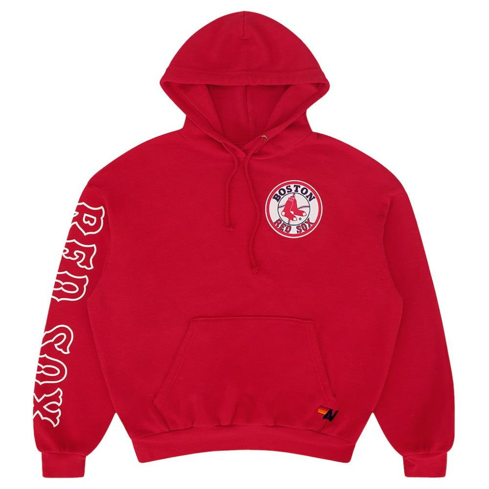 Boston Red Sox Aviator Nation x MLB Unisex Tri-Blend Pullover Hoodie - Red Hoodies