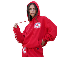 Boston Red Sox Aviator Nation x MLB Unisex Tri-Blend Pullover Hoodie - Red Hoodies