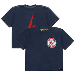 Boston Red Sox Aviator Nation x MLB Women's Cropped Boyfriend Tri-Blend T-Shirt - Navy T-shirts