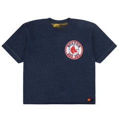 Boston Red Sox Aviator Nation x MLB Women's Cropped Boyfriend Tri-Blend T-Shirt - Navy T-shirts