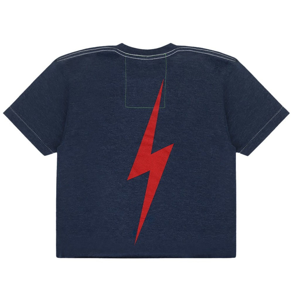 Boston Red Sox Aviator Nation x MLB Women's Cropped Boyfriend Tri-Blend T-Shirt - Navy T-shirts