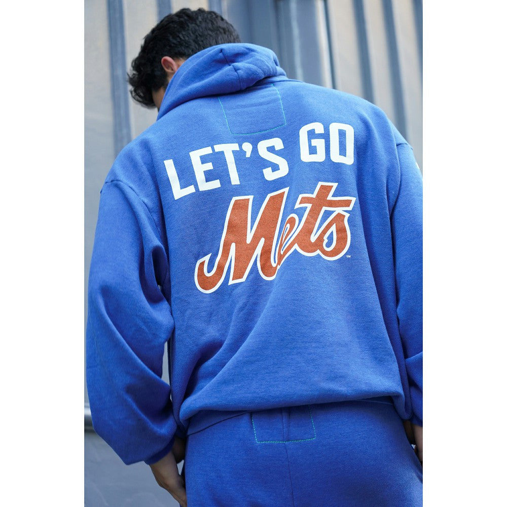 New York Mets Aviator Nation x MLB Unisex Relaxed Tri-Blend Hoodie - Royal Hoodies