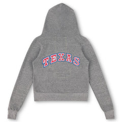 Texas Rangers Aviator Nation x MLB Unisex 5-Stripe Tri-Blend Full-Zip Hoodie - Heather Gray Hoodies