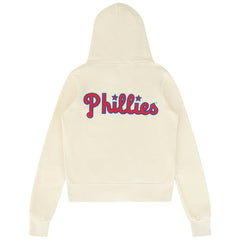 Philadelphia Phillies Aviator Nation x MLB Unisex Five-Stripe Tri-Blend Full-Zip Hoodie - Cream Hoodies