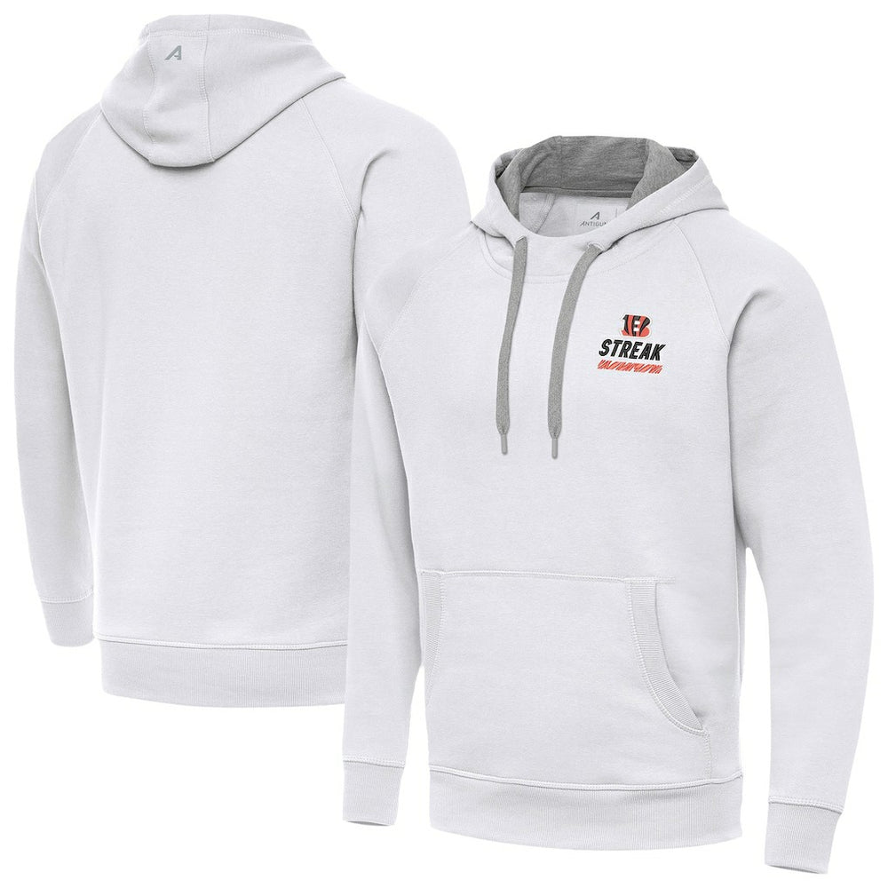 Cincinnati Bengals Antigua Streak Victory Pullover Hoodie White