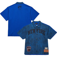 New York Knicks x Purple Brand Button-Up Shooting Shirt Navy