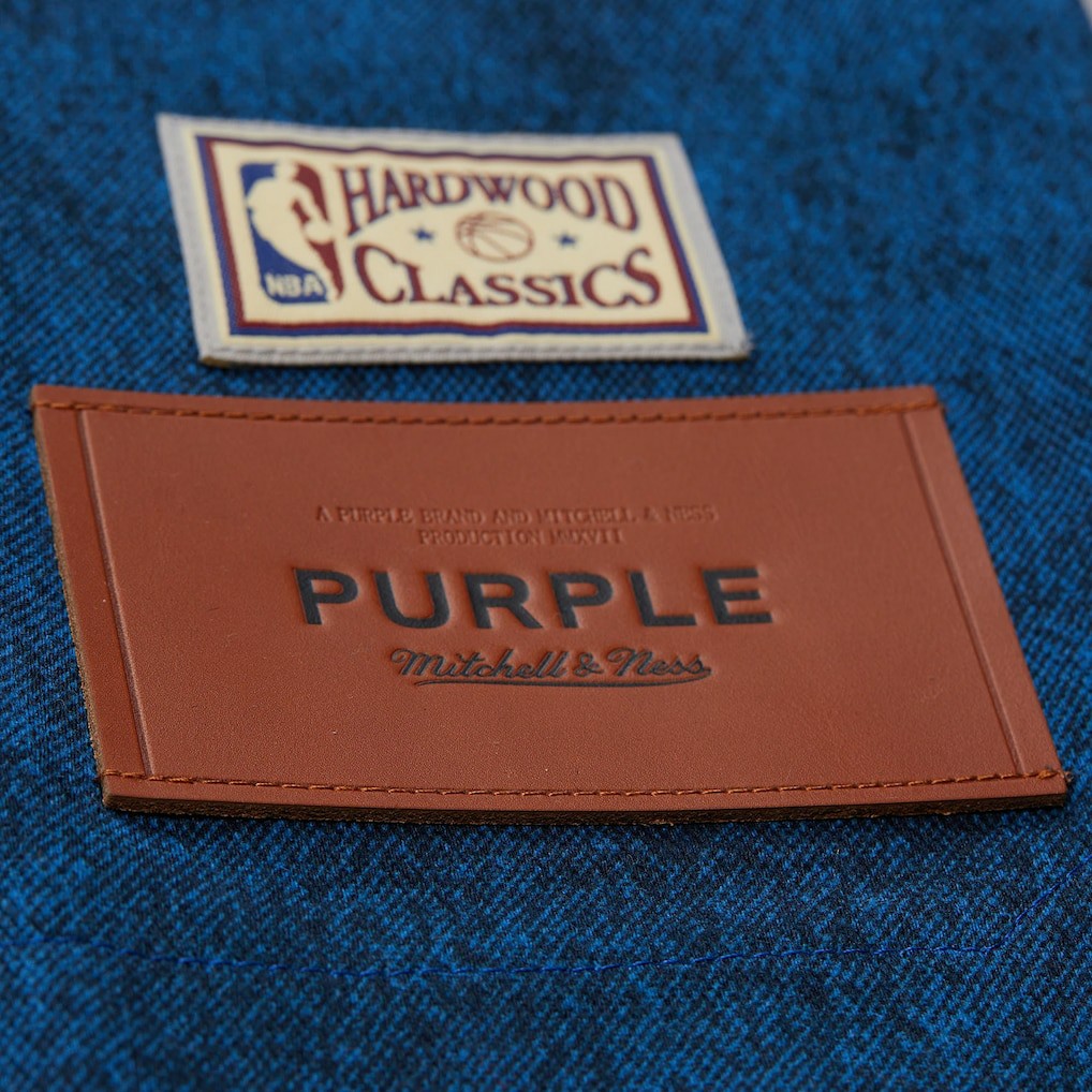 New York Knicks x Purple Brand Button-Up Shooting Shirt Navy