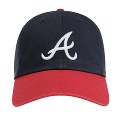 Atlanta Braves Madhappy x MLB Unisex Dad Adjustable Hat - Navy/Red Hats