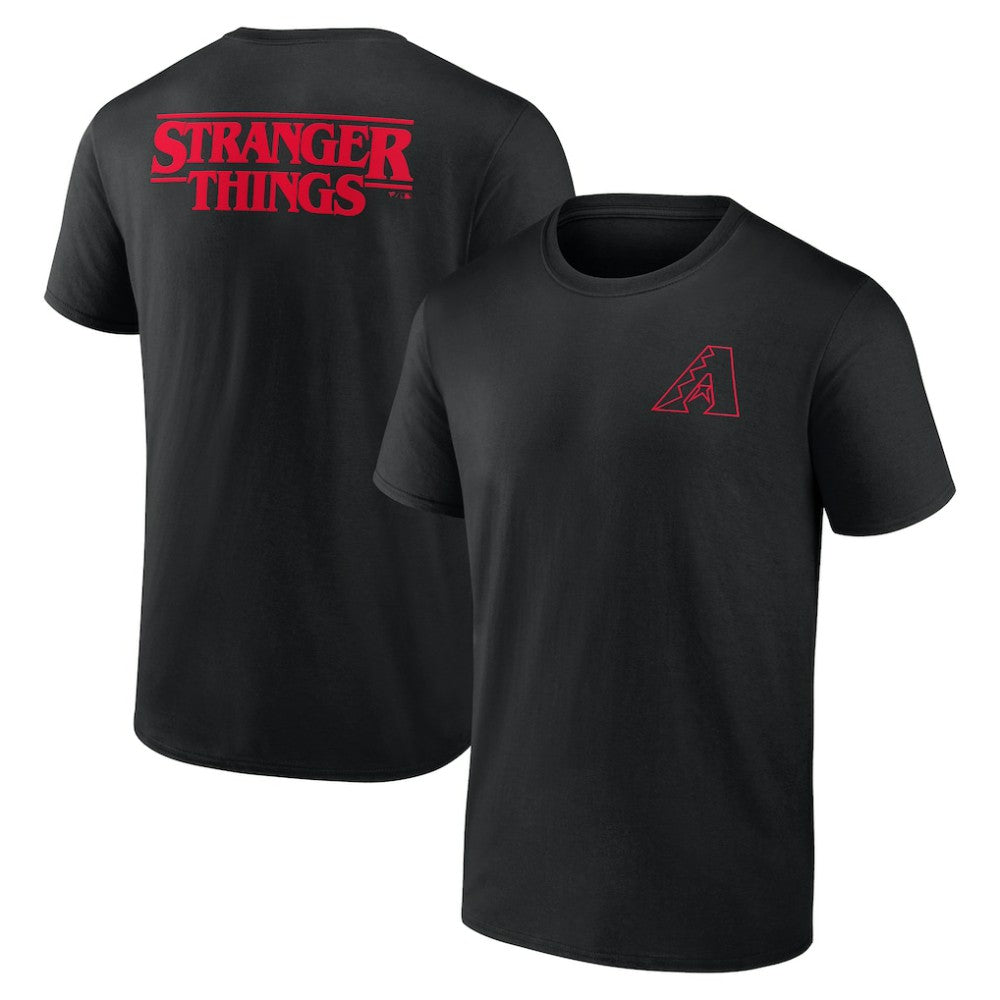 Arizona Diamondbacks Stranger Things Graphic T-Shirt - Black T-shirts