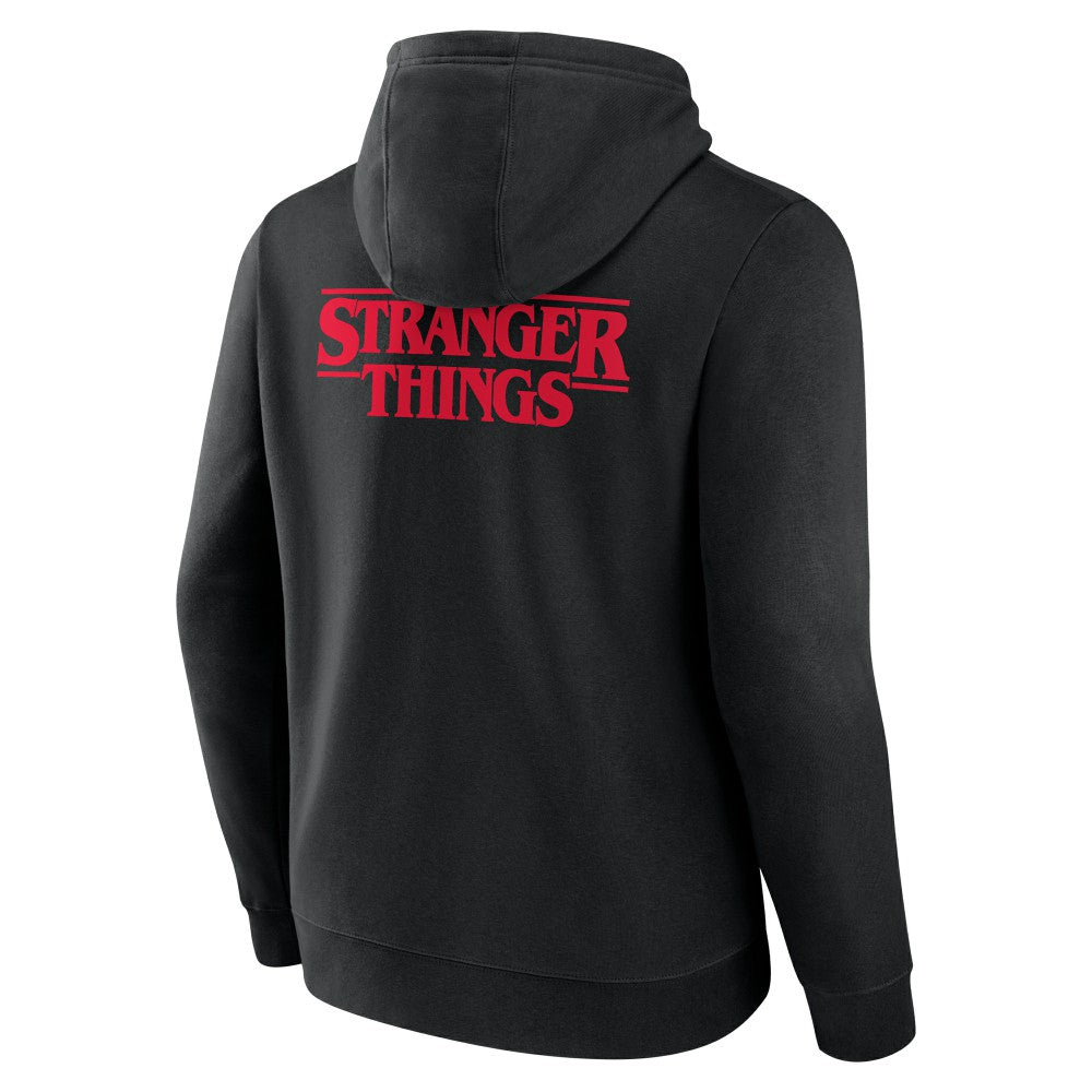 New York Mets Stranger Things Logo Lockup Pullover Hoodie - Black Hoodies