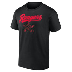 Texas Rangers Stranger Things Demogorgan T-Shirt - Black T-shirts