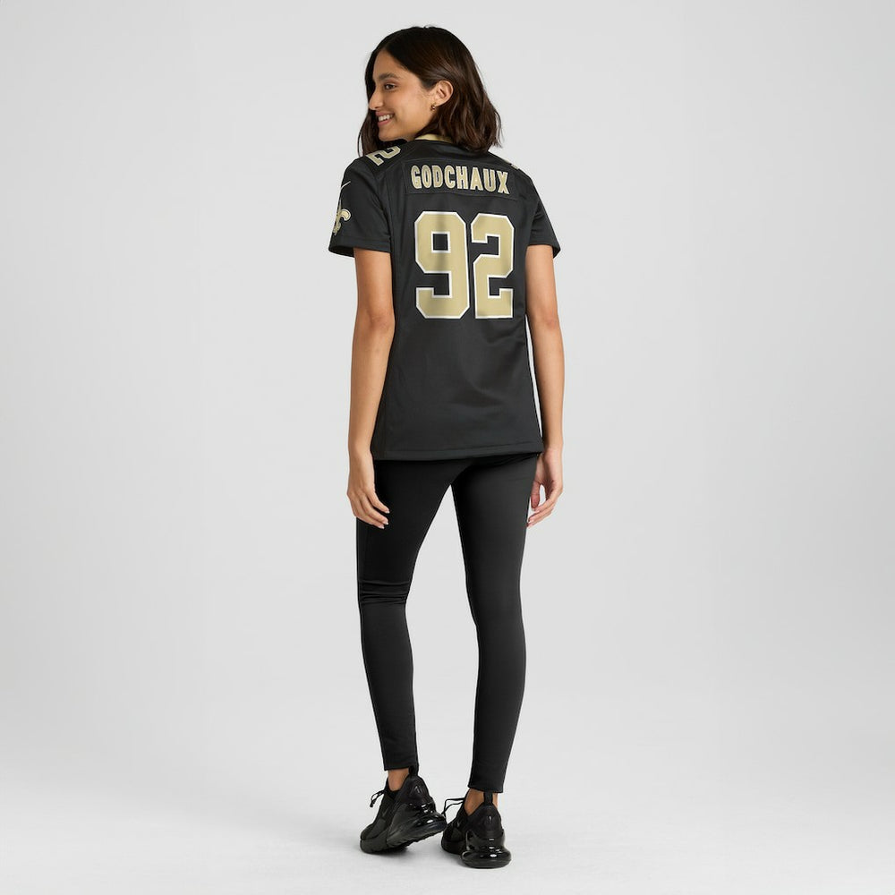 Davon Godchaux New Orleans Saints Women's Team Game Jersey Black
