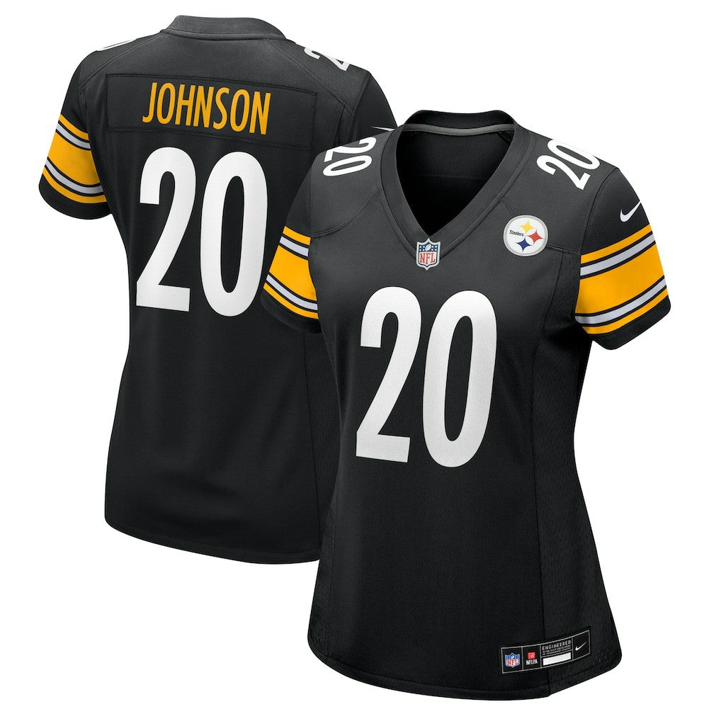 Kaleb Johnson Pittsburgh Steelers Women's Team Game Jersey Black
