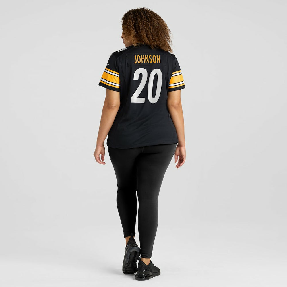 Kaleb Johnson Pittsburgh Steelers Women's Team Game Jersey Black