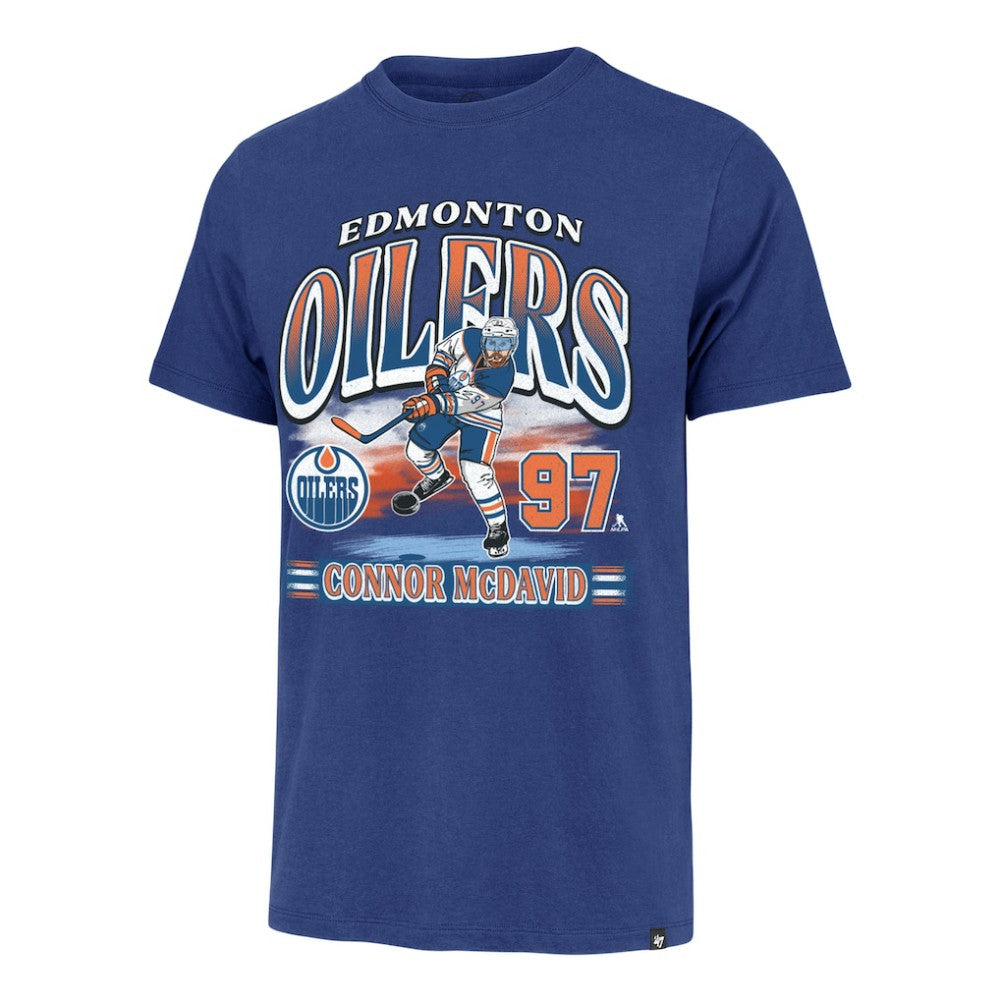 NHL Connor McDavid Edmonton Oilers '47 Franklin Player Name & Number T-Shirt - Royal