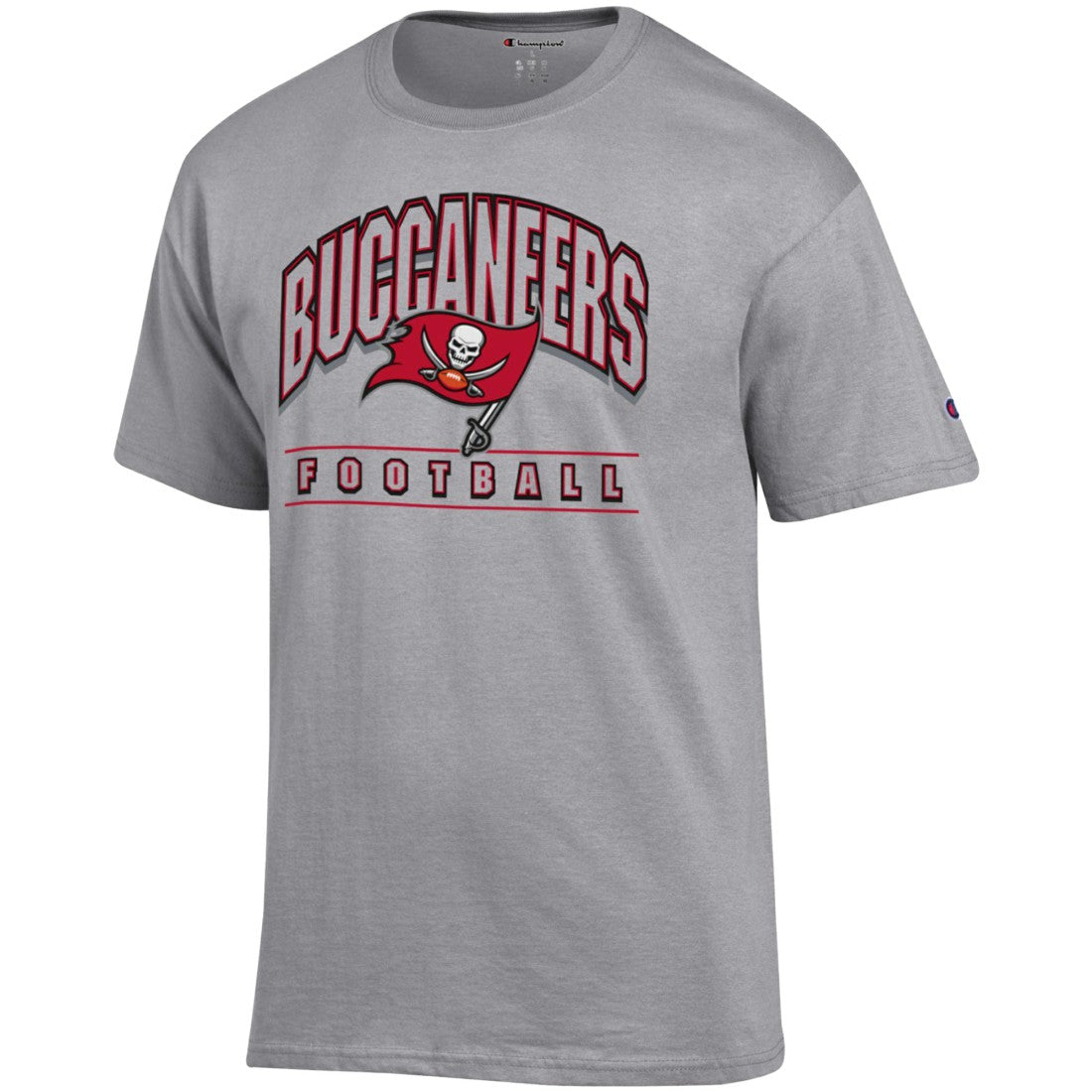 Tampa Bay Buccaneers Champion Football T-Shirt Heather Gray