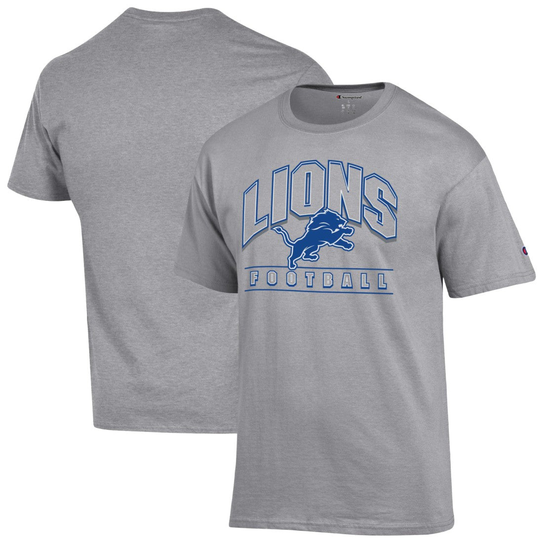Detroit Lions Champion Football T-Shirt Heather Gray
