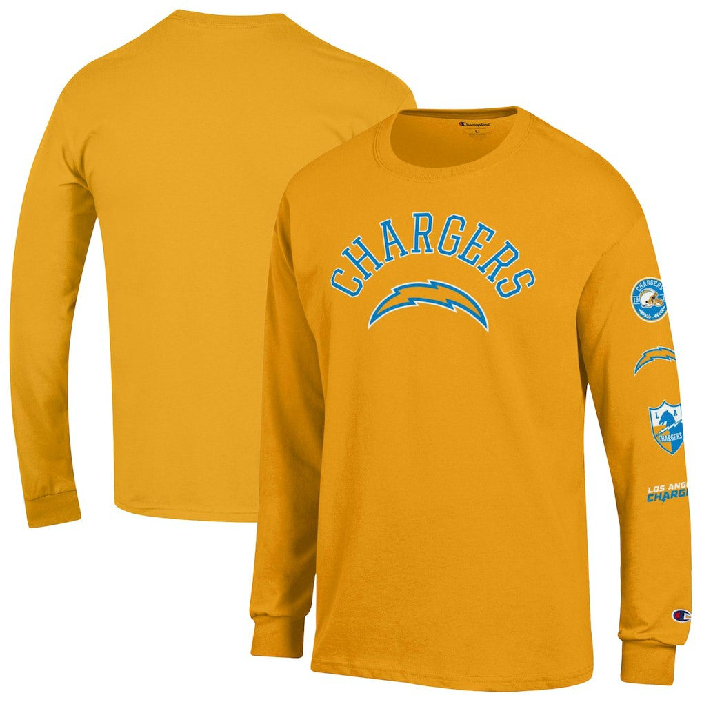 Los Angeles Chargers Champion Seal Long Sleeve T-Shirt Gold