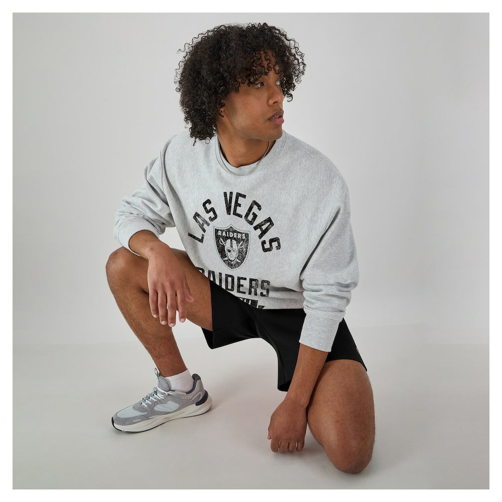 Las Vegas Raiders Champion Reverse Weave Fleece Pullover Sweatshirt Heather Gray