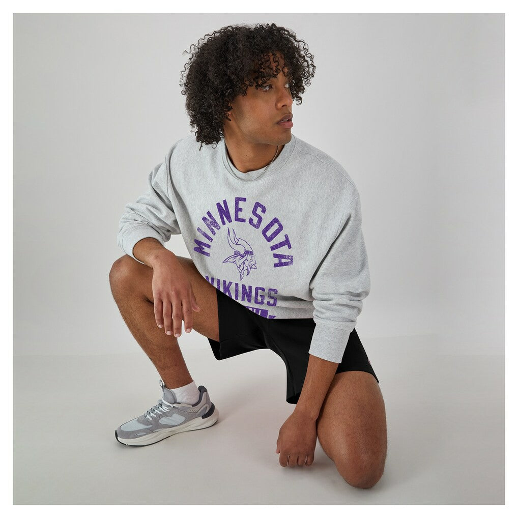 Minnesota Vikings Champion Reverse Weave Fleece Pullover Sweatshirt Heather Gray