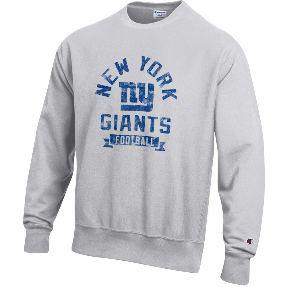 New York Giants Champion Reverse Weave Fleece Pullover Sweatshirt Heather Gray