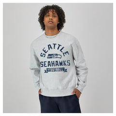Seattle Seahawks Champion Reverse Weave Fleece Pullover Sweatshirt Heather Gray