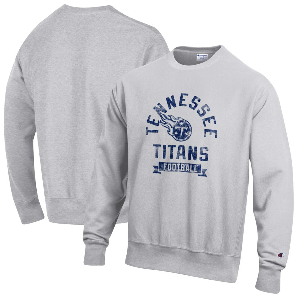 Tennessee Titans Champion Reverse Weave Fleece Pullover Sweatshirt Heather Gray