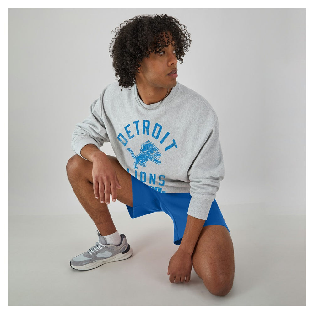 Detroit Lions Champion Reverse Weave Fleece Pullover Sweatshirt Heather Gray