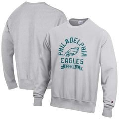 Philadelphia Eagles Champion Reverse Weave Fleece Pullover Sweatshirt Heather Gray