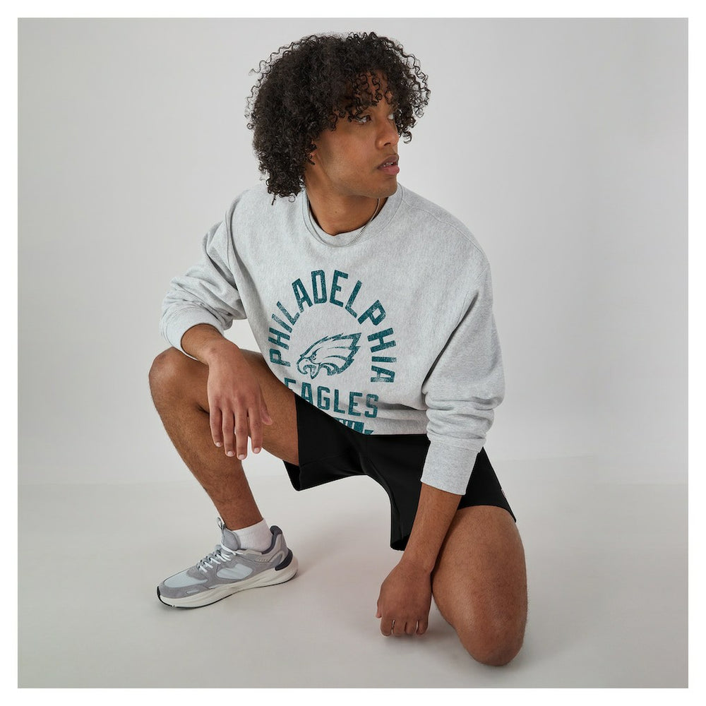 Philadelphia Eagles Champion Reverse Weave Fleece Pullover Sweatshirt Heather Gray