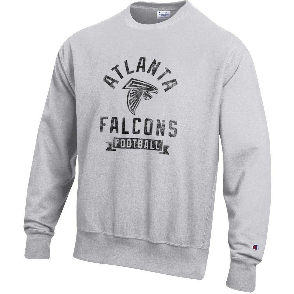 Atlanta Falcons Champion Reverse Weave Fleece Pullover Sweatshirt Heather Gray