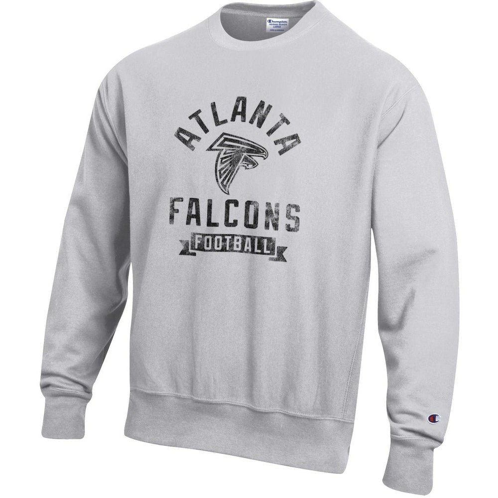 Atlanta Falcons Champion Reverse Weave Fleece Pullover Sweatshirt Heather Gray