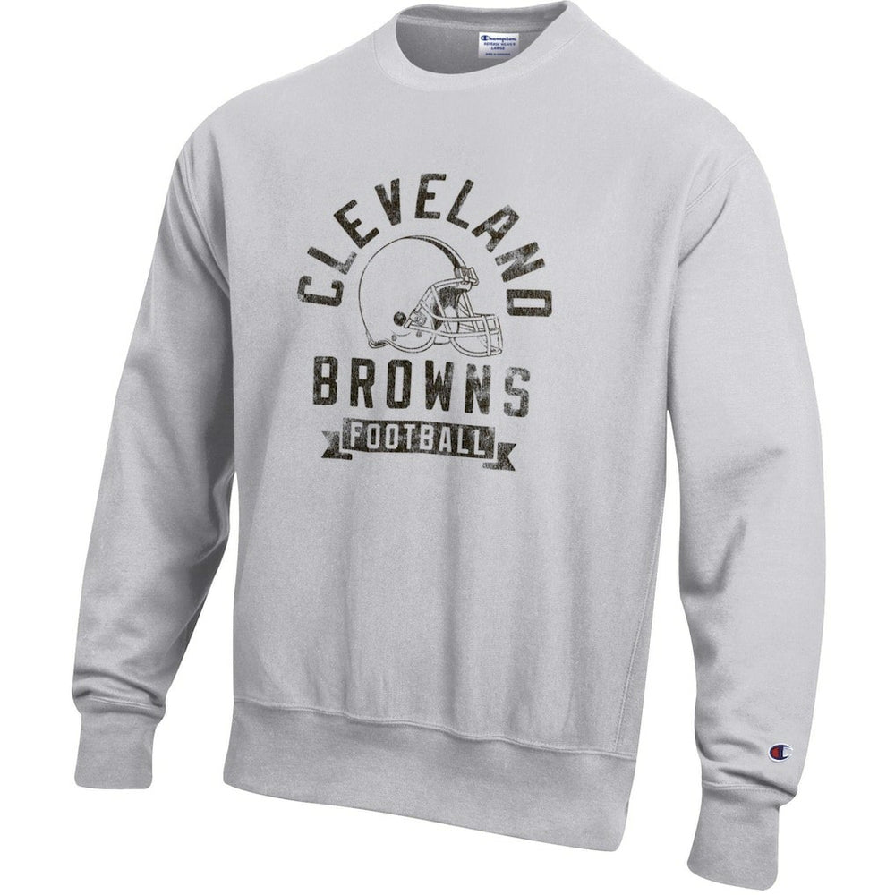 Cleveland Browns Champion Reverse Weave Fleece Pullover Sweatshirt Heather Gray